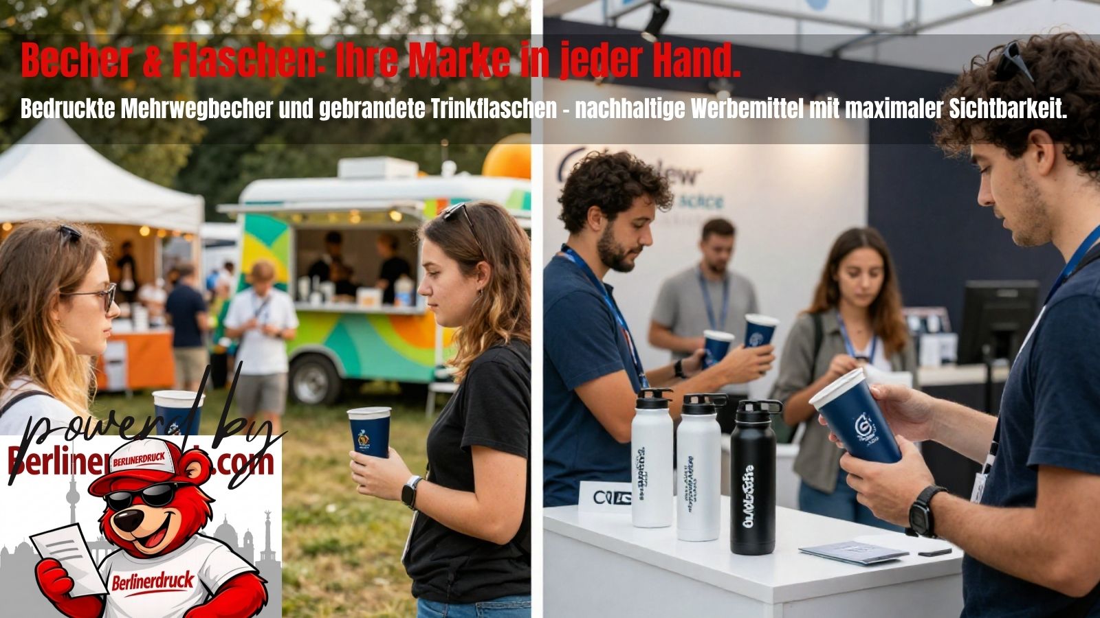 Getränkebecher oder Trinkflaschen als Werbeträger? Erfahren Sie, welches Werbemittel für Events, Festivals und Marketingaktionen die bessere Wahl ist.