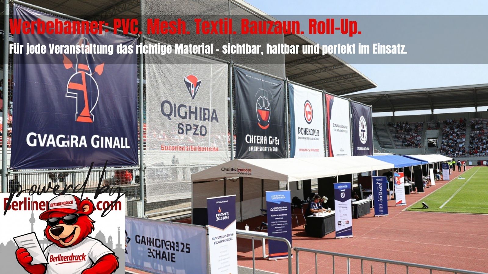 Werbebanner für Sponsoren bei Events, Festivals und Messen zur professionellen Markenpräsenz