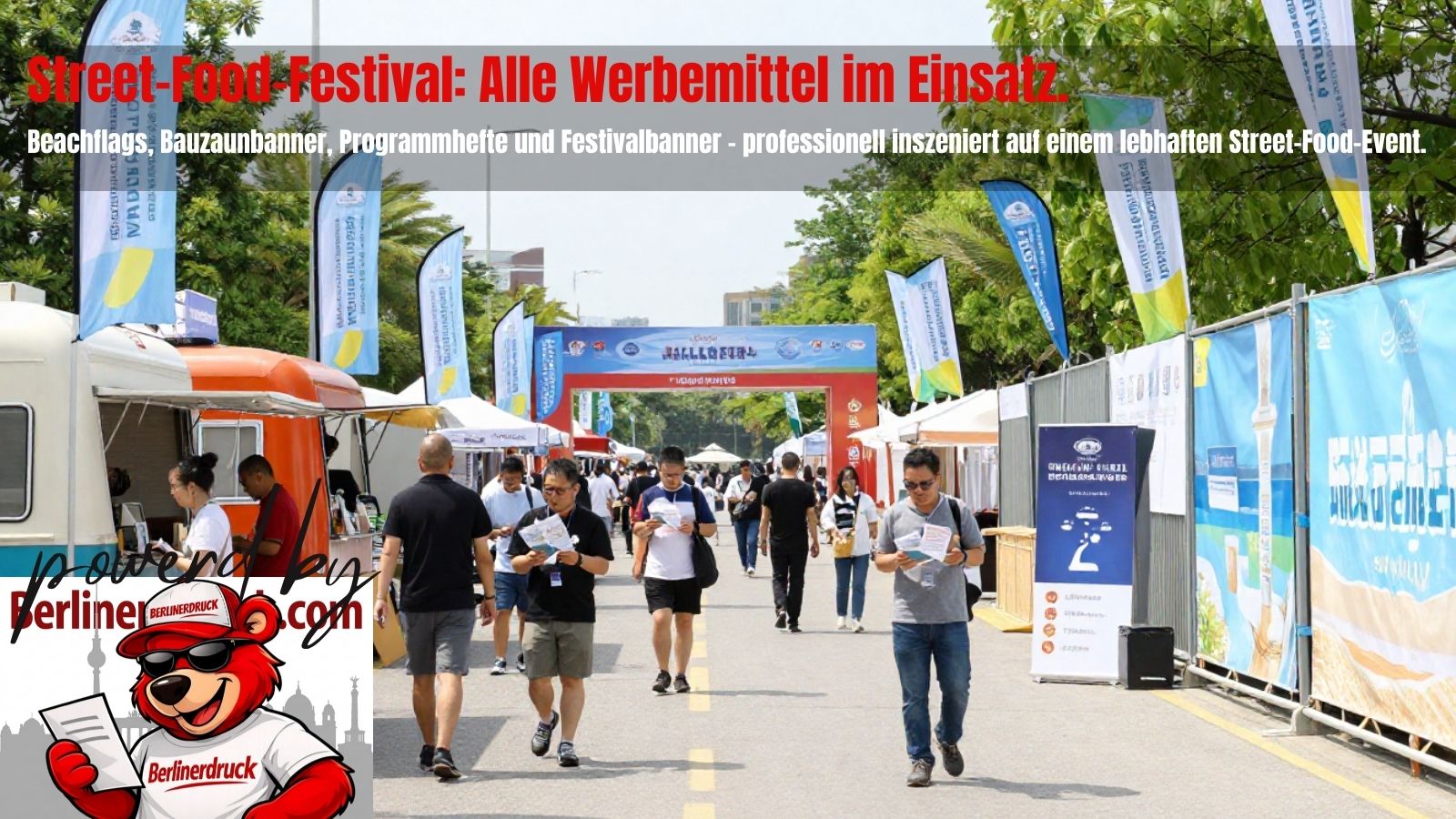 Werbemittel für Food Festivals: Mehr Sichtbarkeit für Veranstalter, Aussteller und Sponsoren