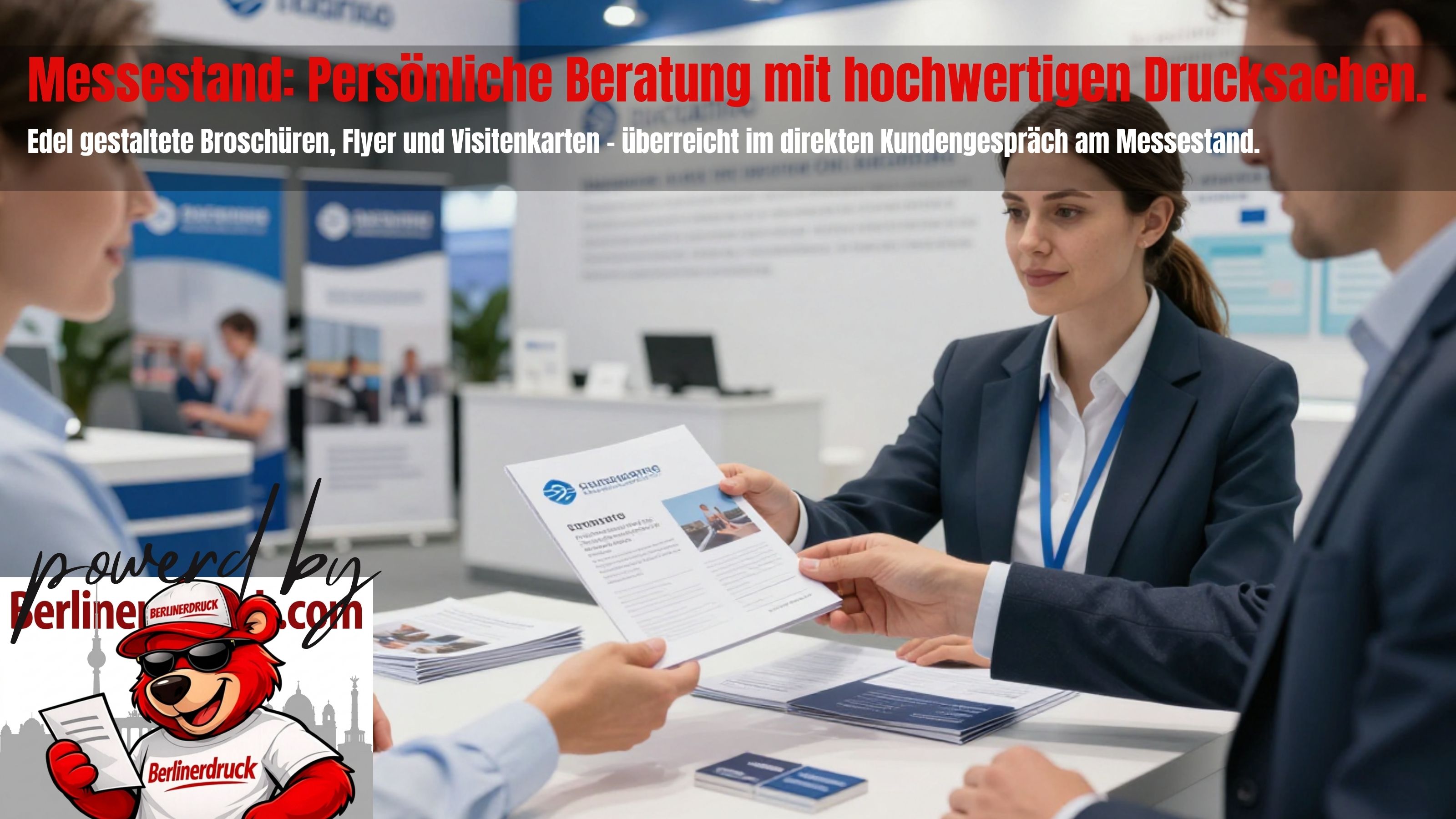 Broschüren für Messen und Fachveranstaltungen professionell drucken. Berliner Druck – Ihre Online-Druckerei für hochwertige Messedrucksachen in Berlin und ganz Deutschland.